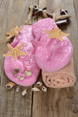 Pink beach sandals