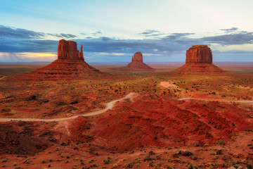Monument Valley after sunset, Utah, USA