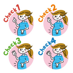 妊婦　チェック　アイコン