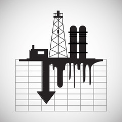Petroleum design, economy and oil  industry concept, vector illustration