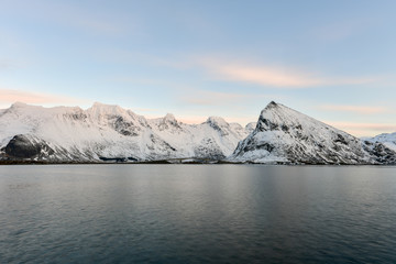 Fototapeta na wymiar Fredvang Bridges - Lofoten Islands, Norway