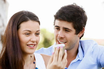 Young couple in the park