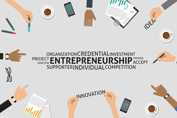 vector entrepreneurship concept,template