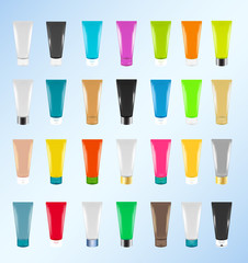 Colorful Cosmetic tubes
