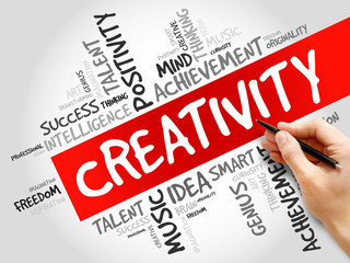 Fototapeta premium Creativity word cloud concept