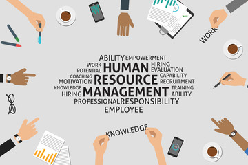 vector human resource management concept,template