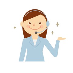 コールセンター　女性　案内