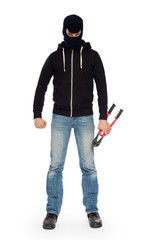 Robber with red bolt cutters