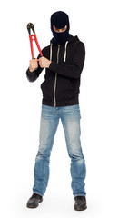 Robber with red bolt cutters