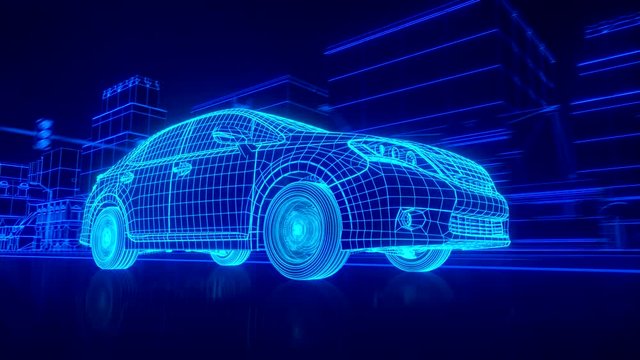 City car Wireframe View - conceptual