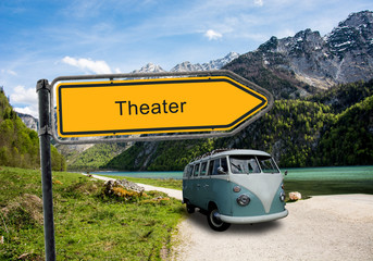 Fototapeta premium Schild 45 - Theater