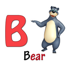  Bear wild animal with alphabate