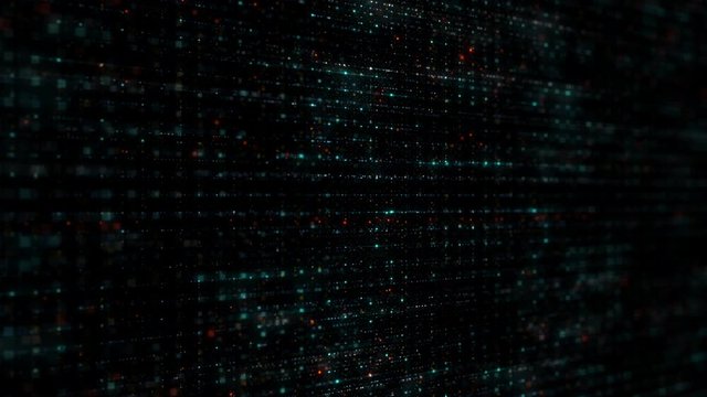 loopable, abstract digital technology background made of particles