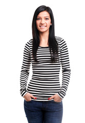 Obraz premium Woman on a white background