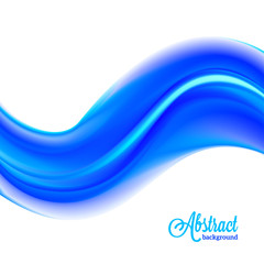Abstract blurred blue flow background