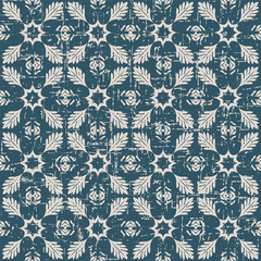 Seamless worn out antique background 249_leaf cross kaleidoscope
