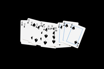 Spade set of playing cards