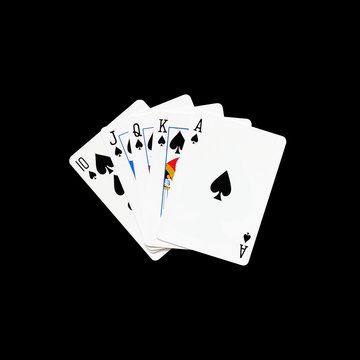 Royal Flush spade  in poker