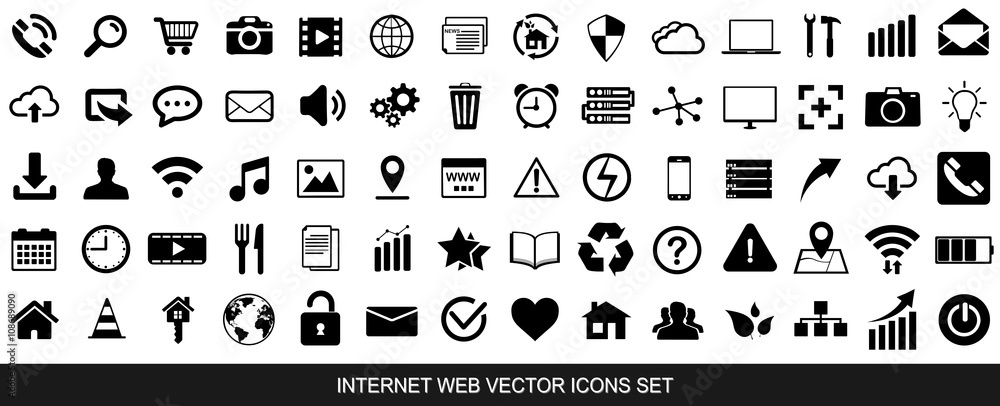 Canvas Prints web icons set