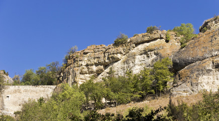 Fototapeta na wymiar Medieval cave city-fortress Chufut-Kale.Bakhchisarai.Crimea.