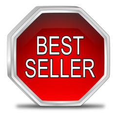 Bestseller button - 3D illustration