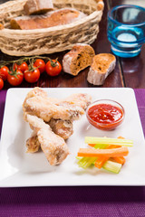 breaded chicken meat