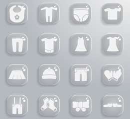 Baby clothes simply icons