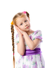 girl on white background