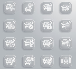 car service icon set