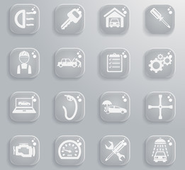 Car service simply icons