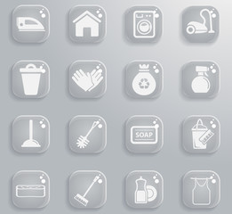 Cleaning service simply icons