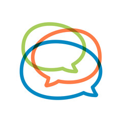 Speech bubble line logo.