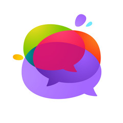 Sphere speech bubble logo.