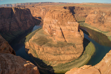 An amazing view on the fantastic bend of Colorado river near Page town,Arizona