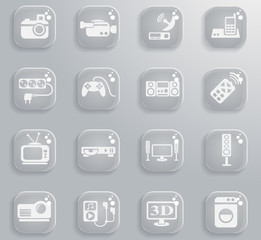 home appliances icon set