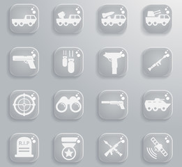 Fototapeta premium Military simply icons