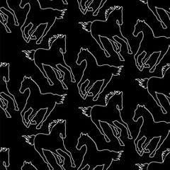 Horses seamless pattern 2