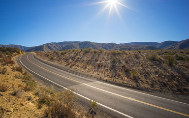 California Lonely Desert Highway