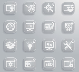 seo and development icon set