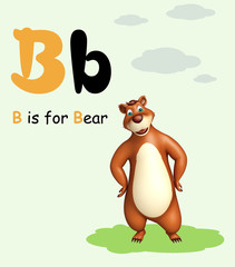  Bear wild animal with alphabate