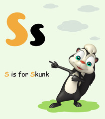 Skunk  with alphabet