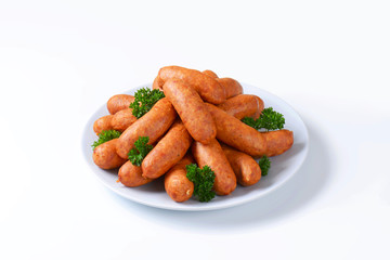 Short pork sausages