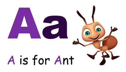 Ant with alphabate