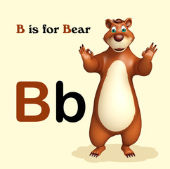  Bear wild animal with alphabate
