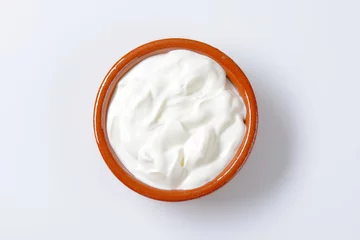 Naadloos Fotobehang Airtex Zuivelproducten white yogurt