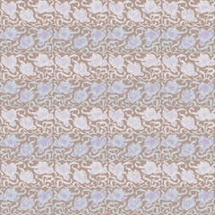 Seamless vector background with decorative flowers. Print. Cloth design, wallpaper.