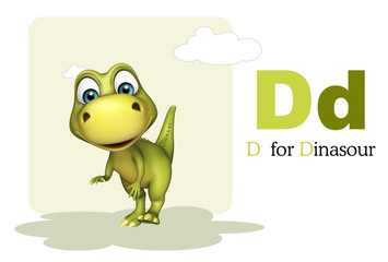 Dinasour wild animal with alphabate