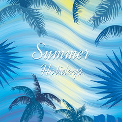 Fototapeta na wymiar Tropical Summer holiday vector background.