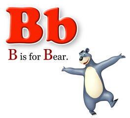  Bear wild animal with alphabate