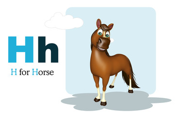 Horse with alphabet